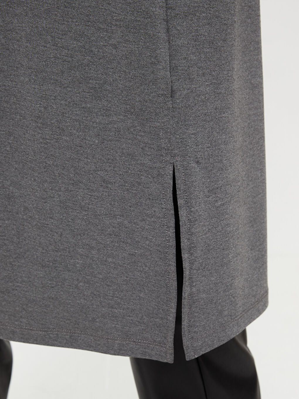 Antrasit Şal Yaka Düz Uzun Kollu Kadın Hırka-3