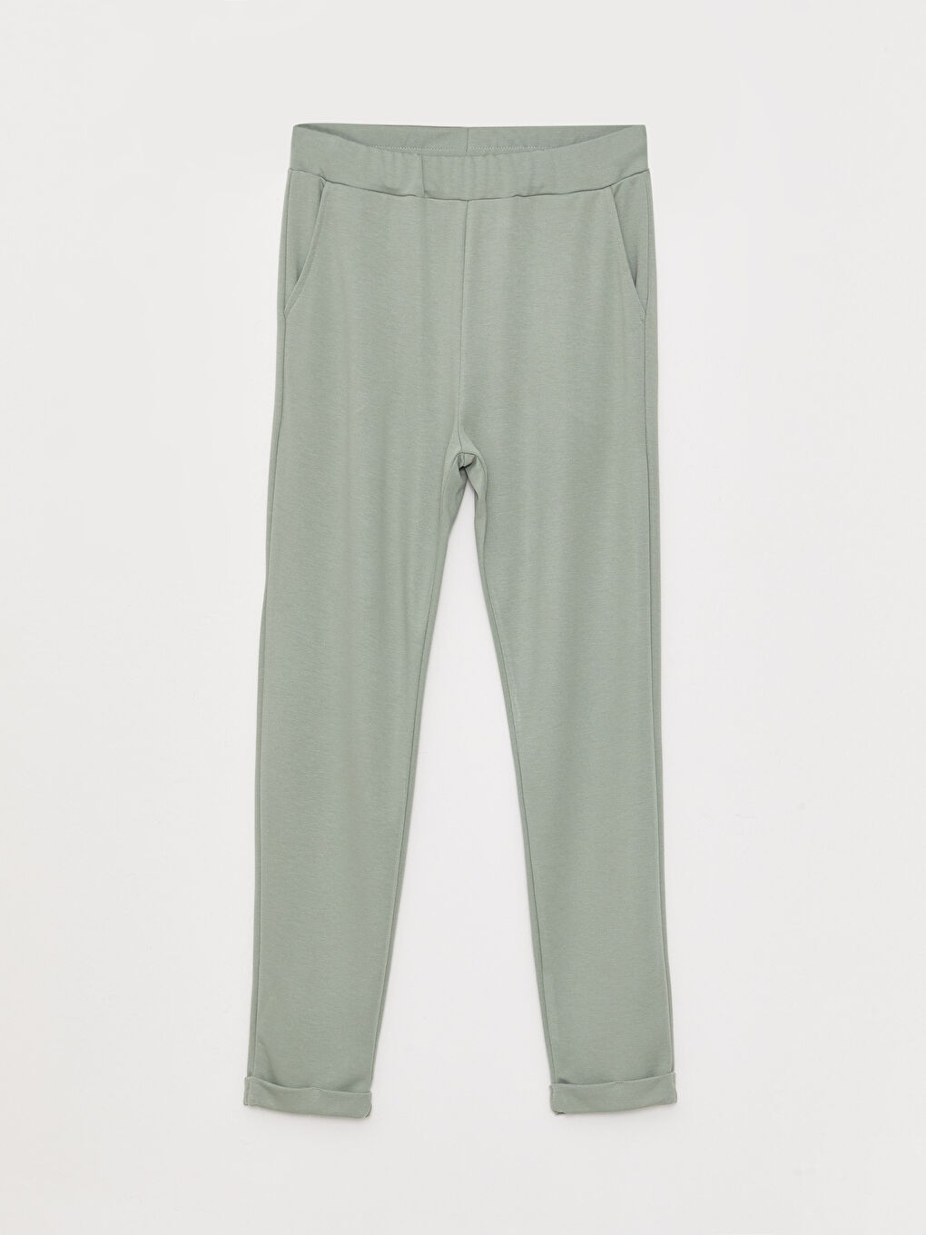 بنطلون رياضي سادة بخصر مرن للسيدات-5