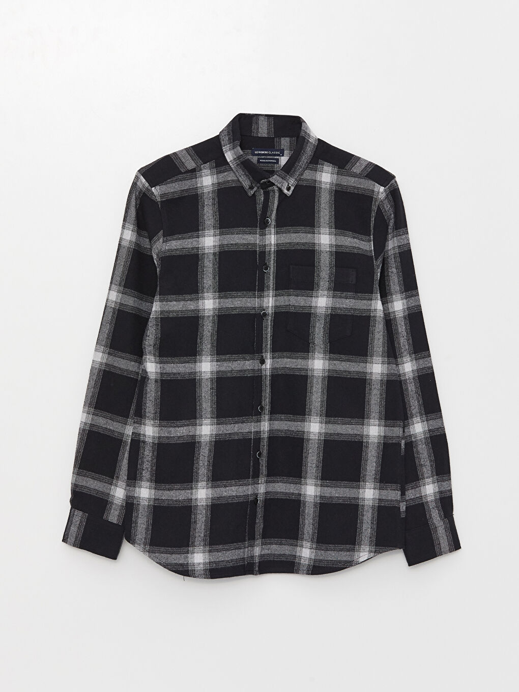 LCWAIKIKI Classic Regular Fit Long Sleeve Plaid Gabardine Men's Shirt -S33886Z8-LKX