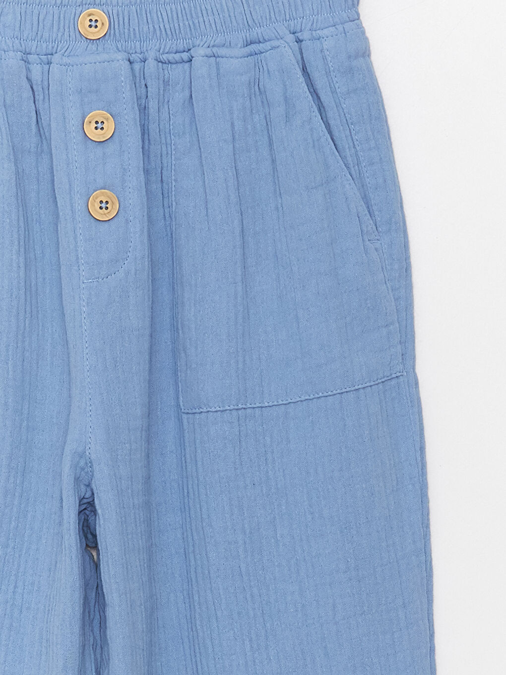 بنطلون أساسي للبنات بخصر مرن-2