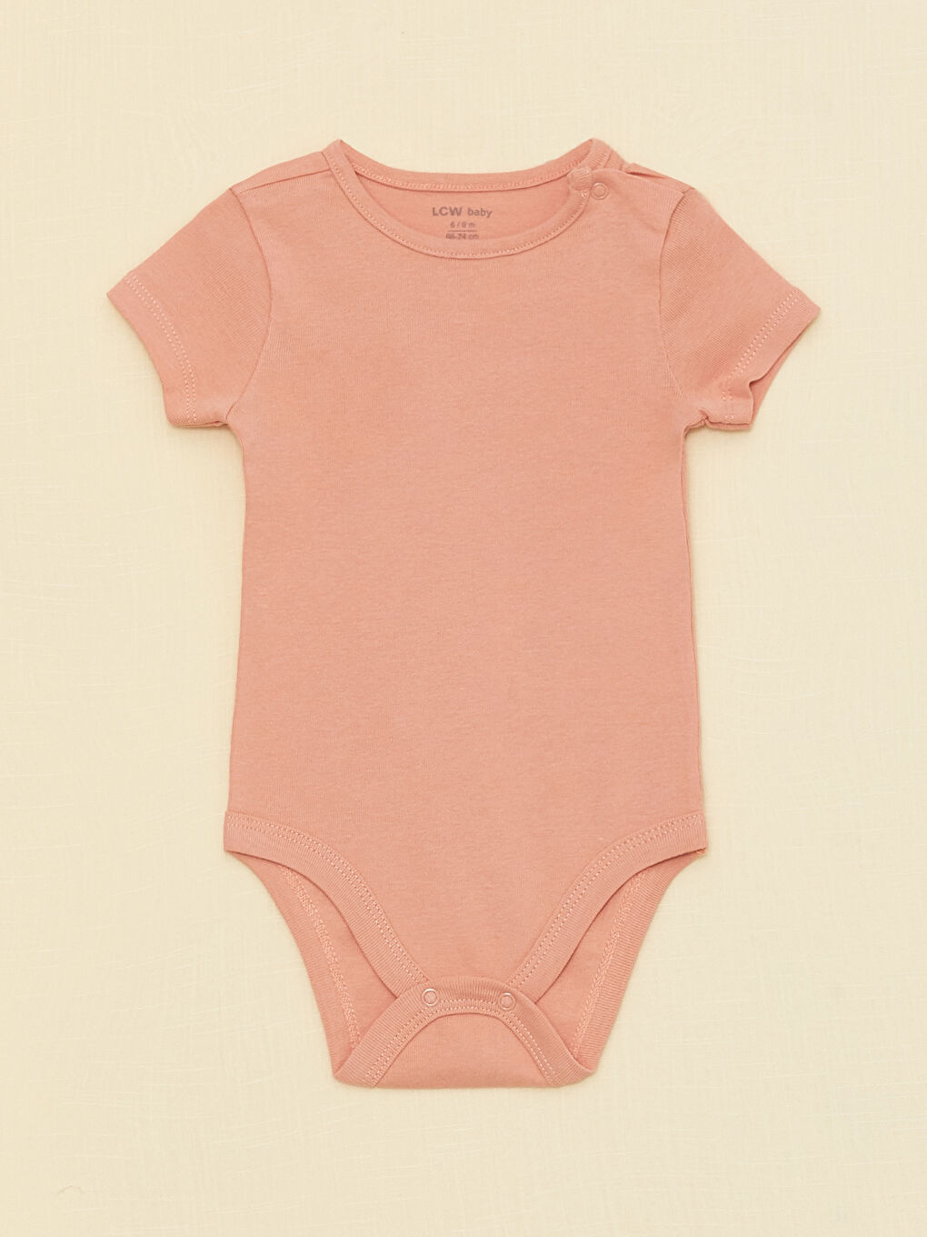 Crew Neck Short Sleeve Baby Girls' Snap Fastener Bodysuit 3-pack-2