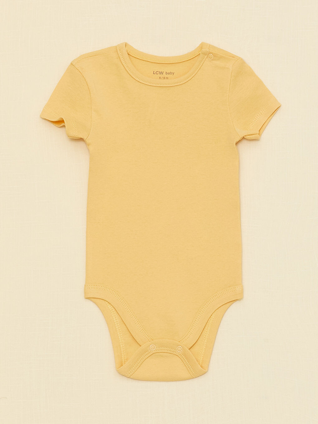 Crew Neck Short Sleeve Baby Girls' Snap Fastener Bodysuit 3-pack-3