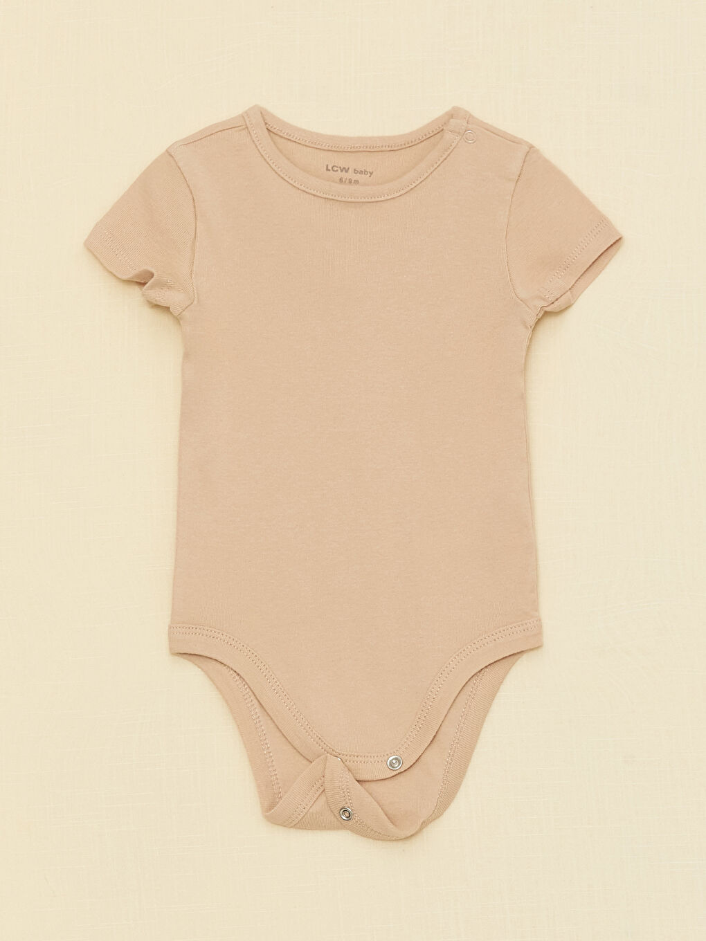 Crew Neck Short Sleeve Baby Girls' Snap Fastener Bodysuit 3-pack-4