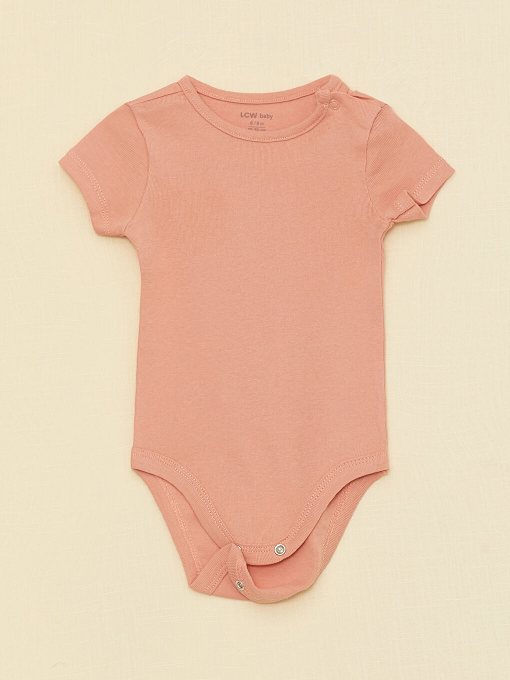 Crew Neck Short Sleeve Baby Girls' Snap Fastener Bodysuit 3-pack-5