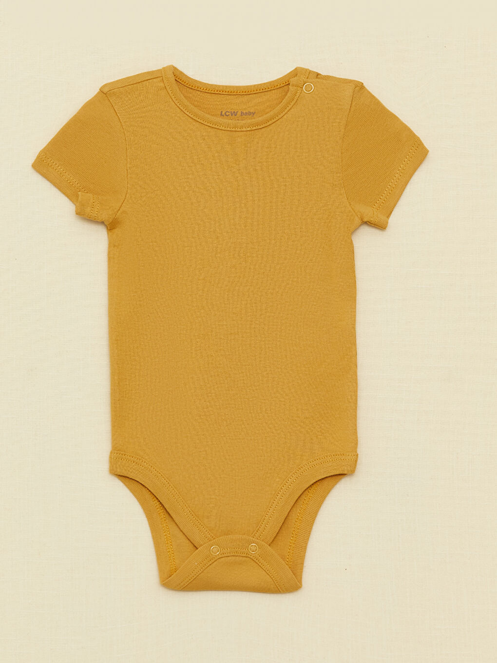 Crew Neck Short Sleeve Baby Boy Snap Fastener Body 3 Pcs-2