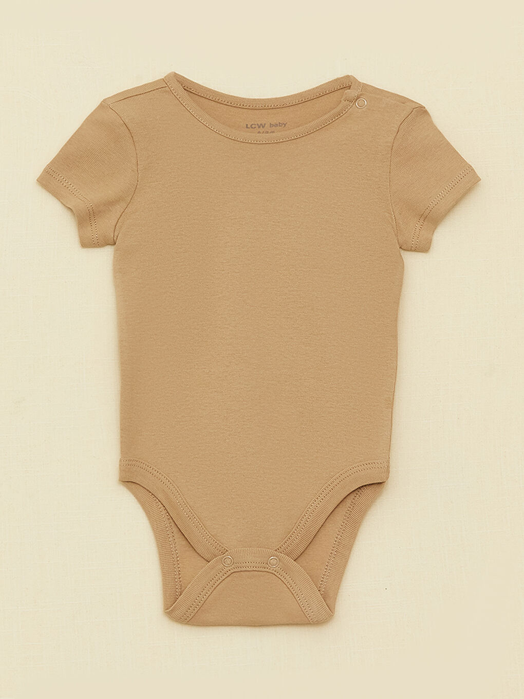 Crew Neck Short Sleeve Baby Boy Snap Fastener Body 3 Pcs-3
