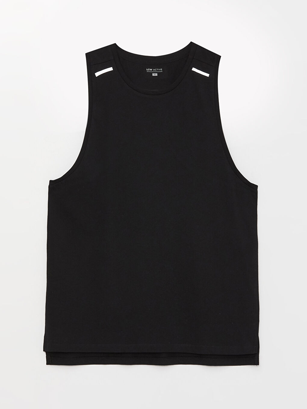 Siyah Bisiklet Yaka Erkek Kolsuz Tişört-6