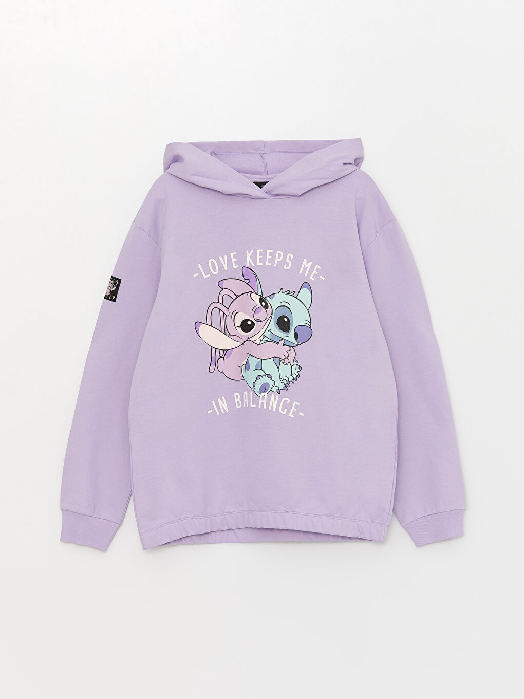 Hooded Lilo & Stitch Printed Long Sleeve Women's Sweatshirt Mother Daughter Combination-5