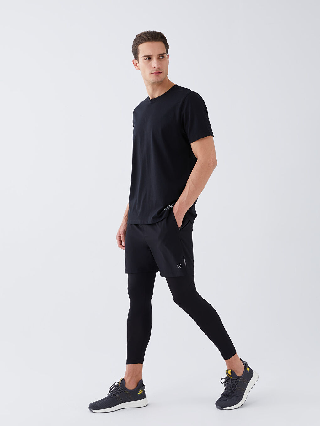 Slim Fit Men's Sports Tights Shorts-1