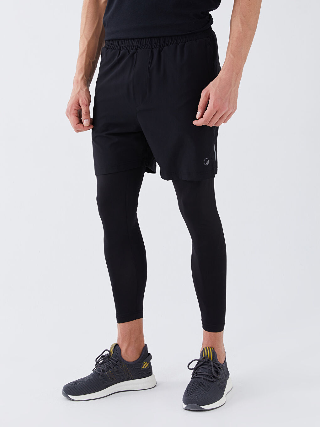 Slim Fit Men's Sports Tights Shorts-2