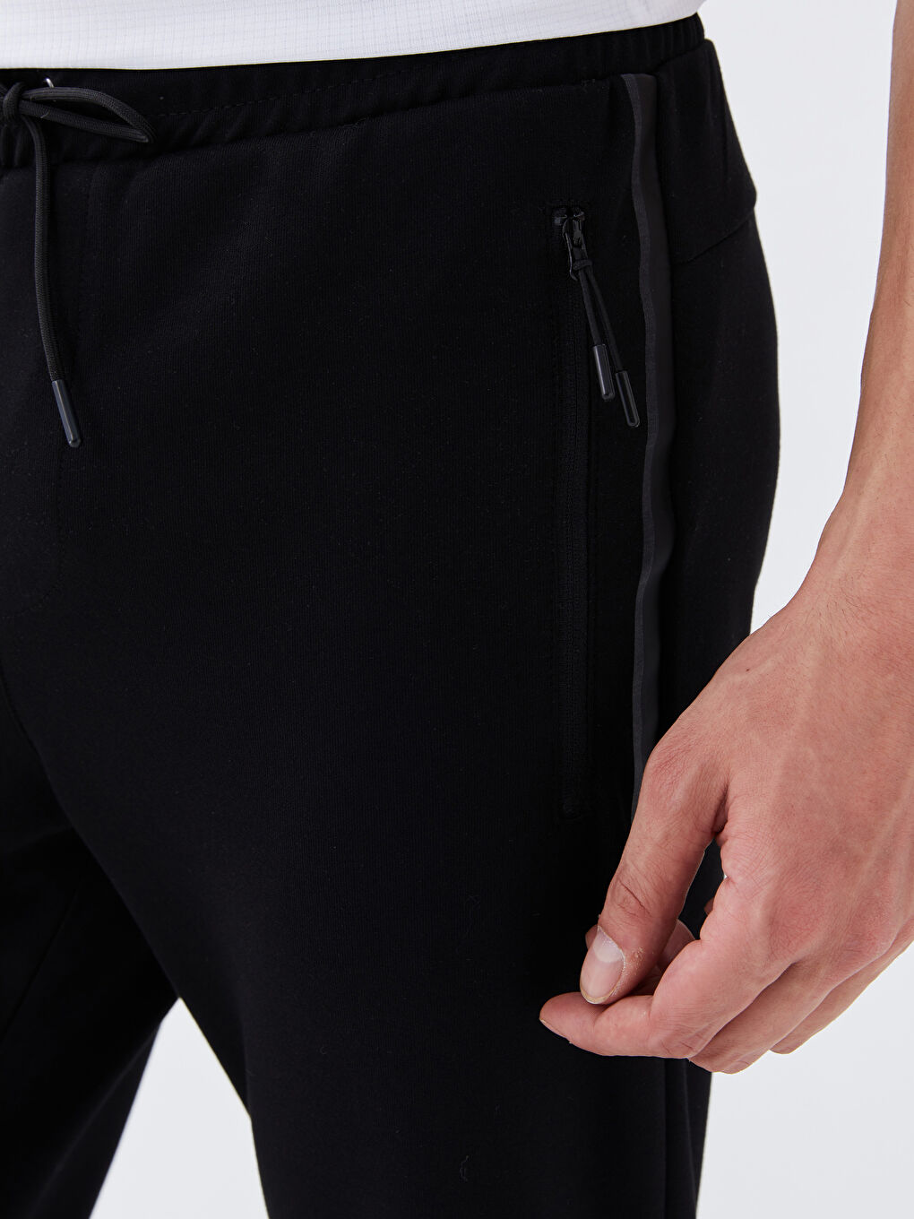 Siyah Slim Fit Erkek Jogger Eşofman Altı-5