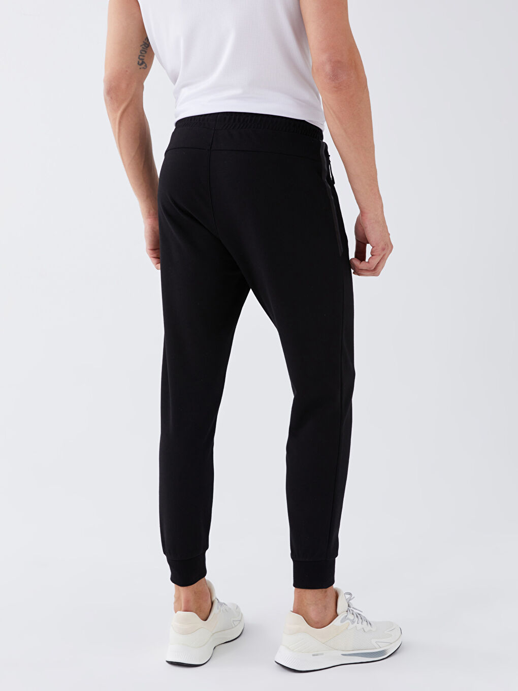 Siyah Slim Fit Erkek Jogger Eşofman Altı-6