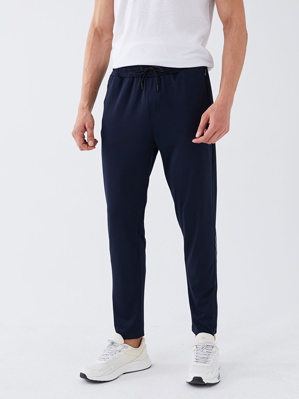 Lacivert Slim Fit Erkek Spor Eşofman Altı-3
