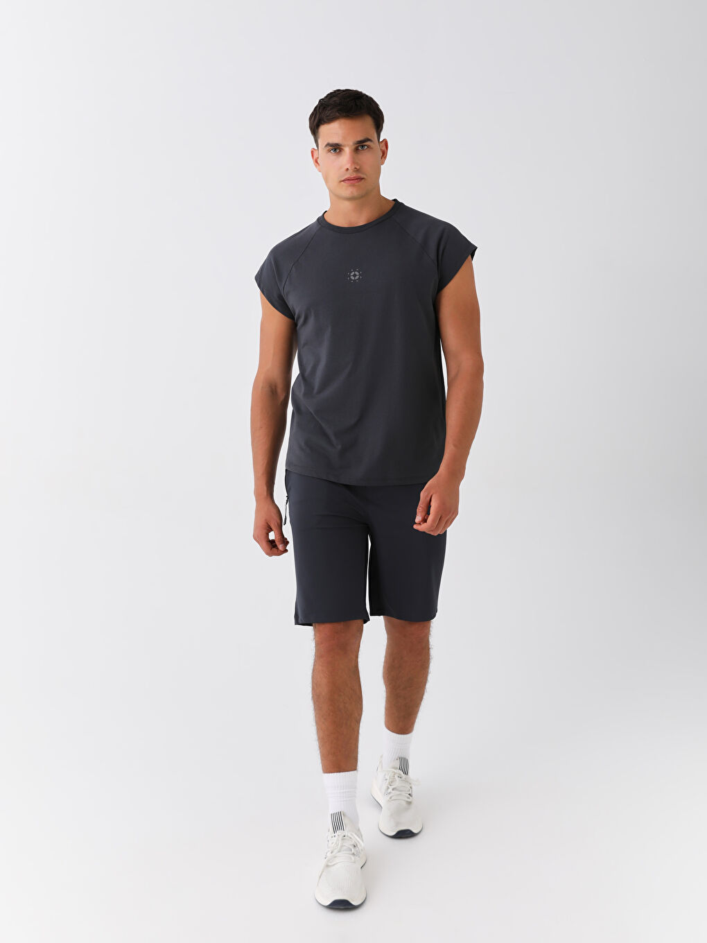 XSIDE ACTIVE Antrasit Slim Fit Erkek Spor Şort
