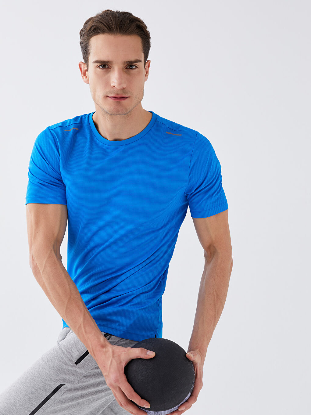 Mavi DRY-TECH Bisiklet Yaka Kısa Kollu Erkek Spor Tişört