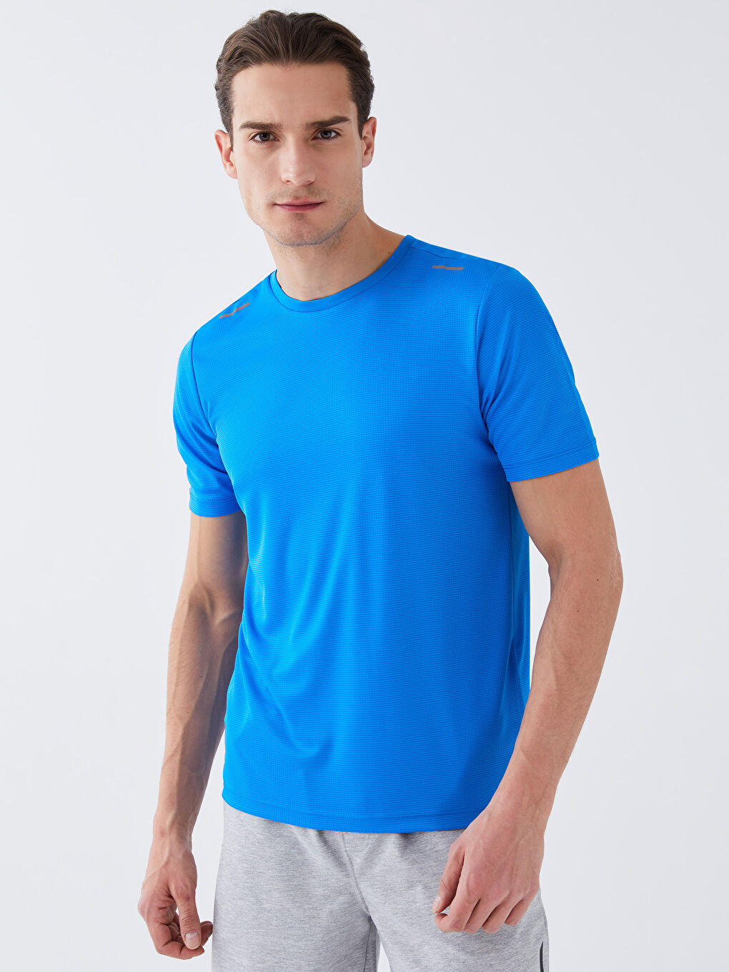 Mavi DRY-TECH Bisiklet Yaka Kısa Kollu Erkek Spor Tişört-1