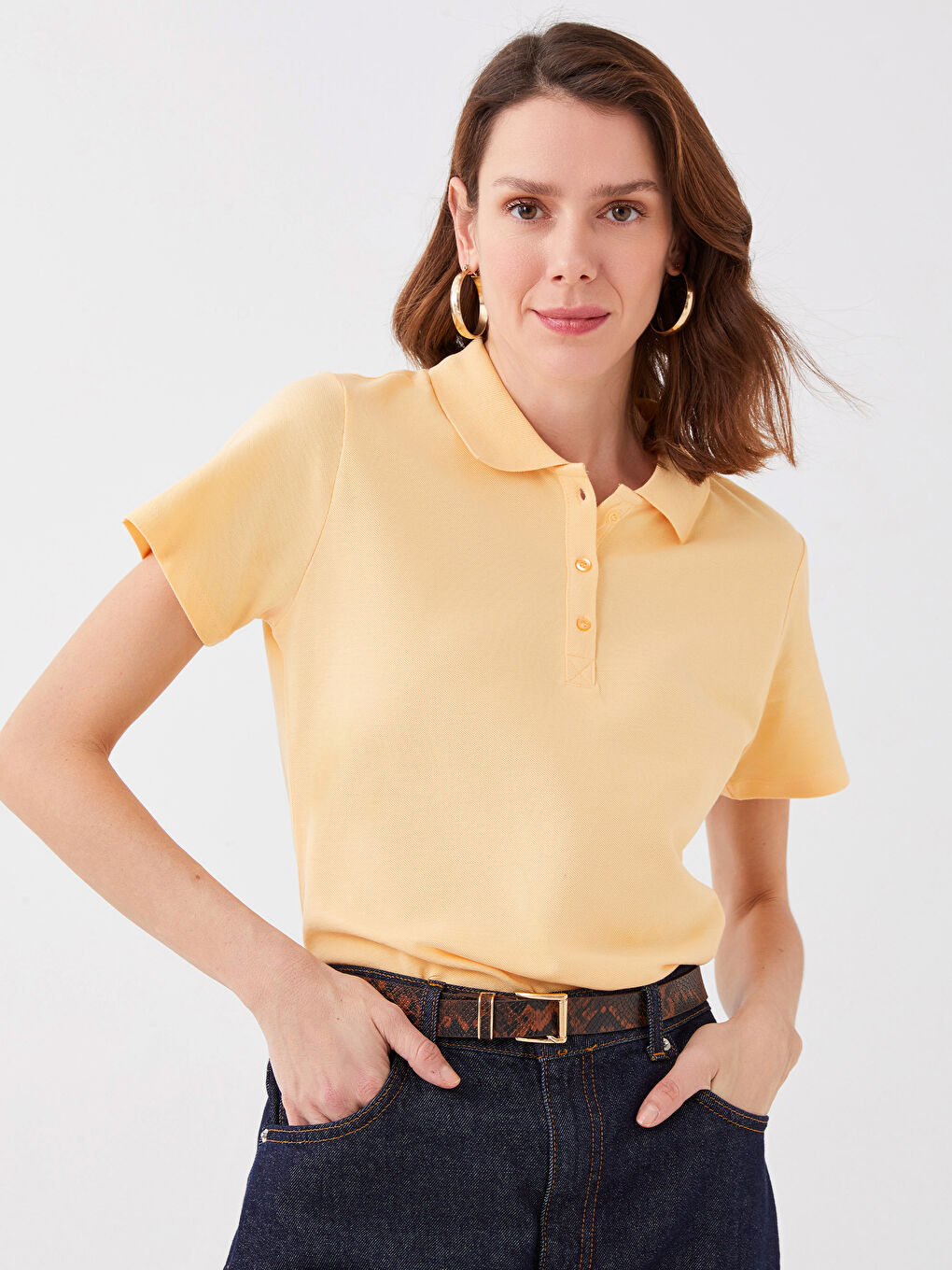 Rollkragen Schlicht Kurzarm T-Shirt für Damen