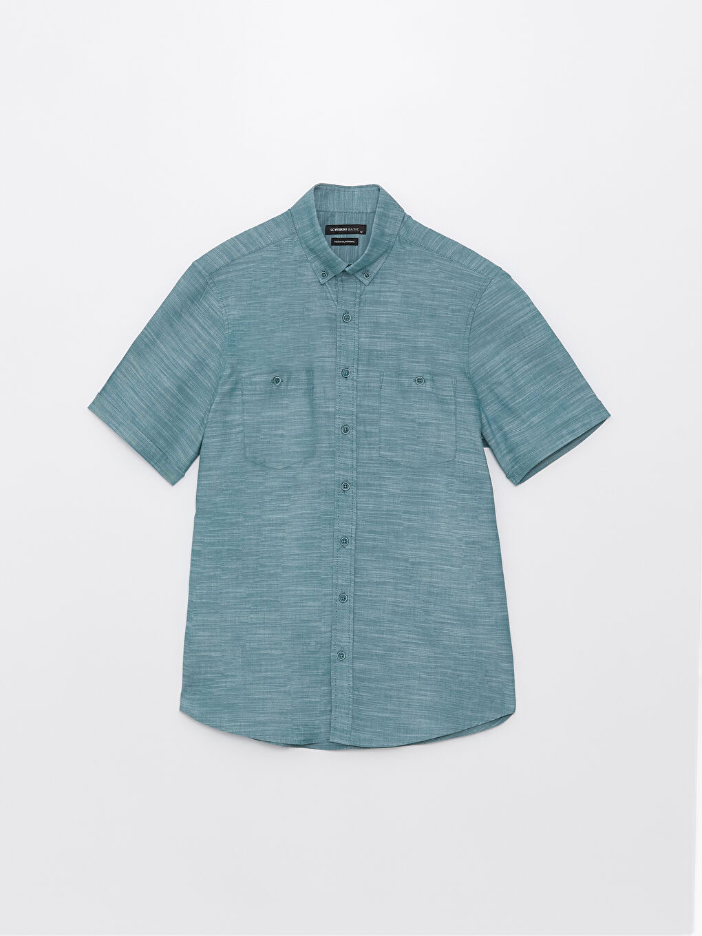 Regular Fit Short Sleeve Poplin Men's Shirt -S33965Z8-CS4