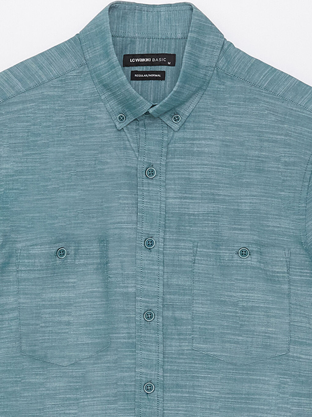 Regular Fit Short Sleeve Poplin Men's Shirt -S33965Z8-CS4