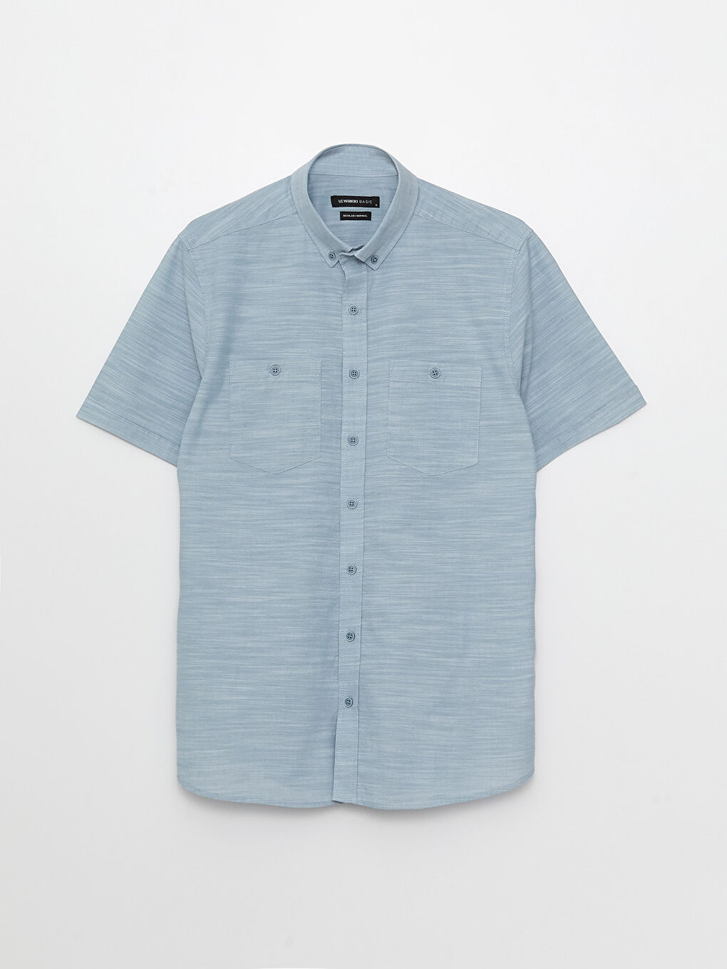 Regular Fit Short Sleeve Poplin Men's Shirt -S33965Z8-HWG