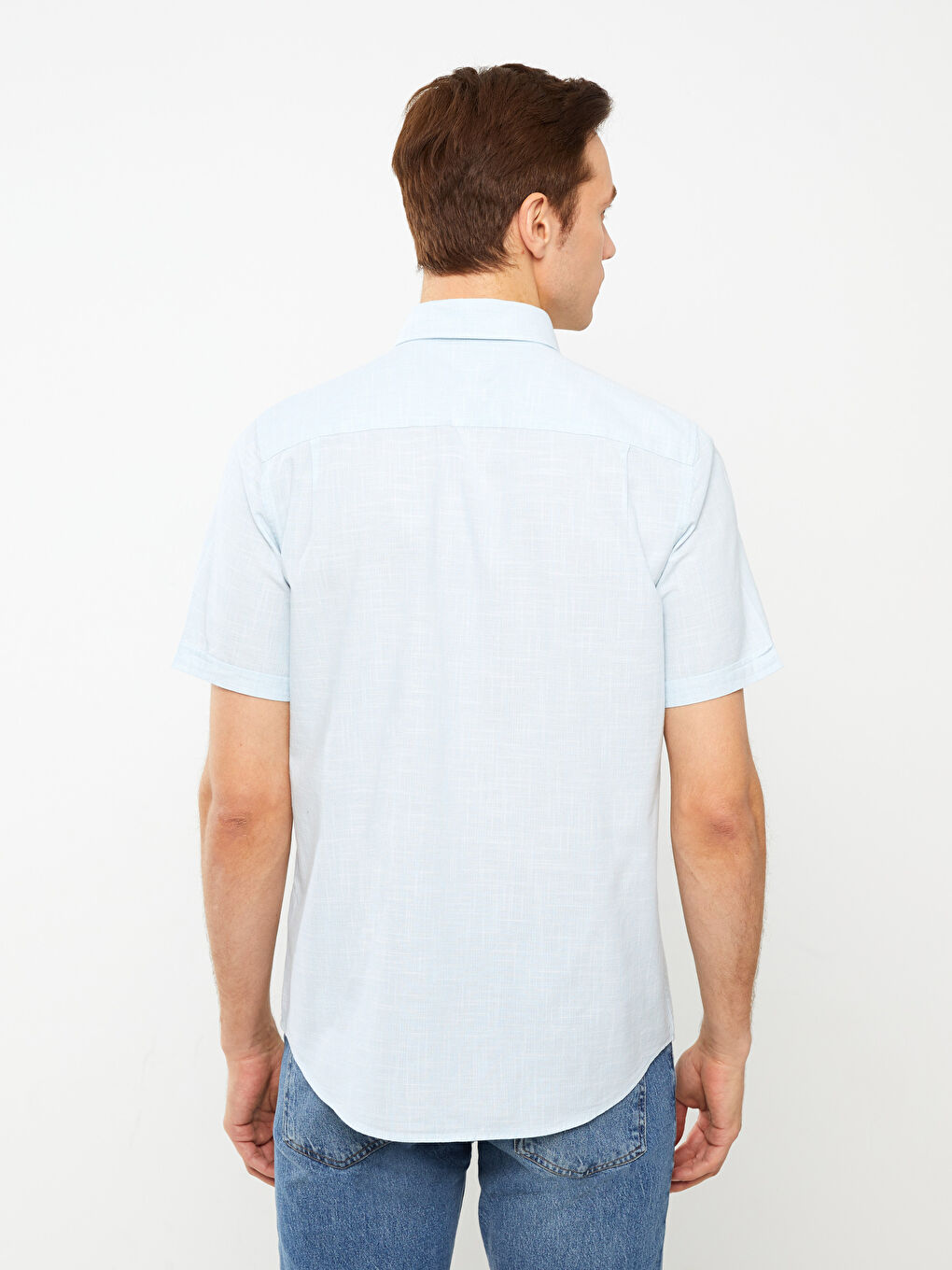 LCWAIKIKI Basic Regular Fit Short Sleeve Men's Shirt -S33967Z8-DY0