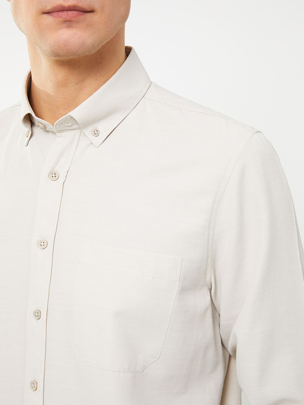 Cămașă pentru Bărbați cu Mânecă Lungă Regular Fit din Poplin-3