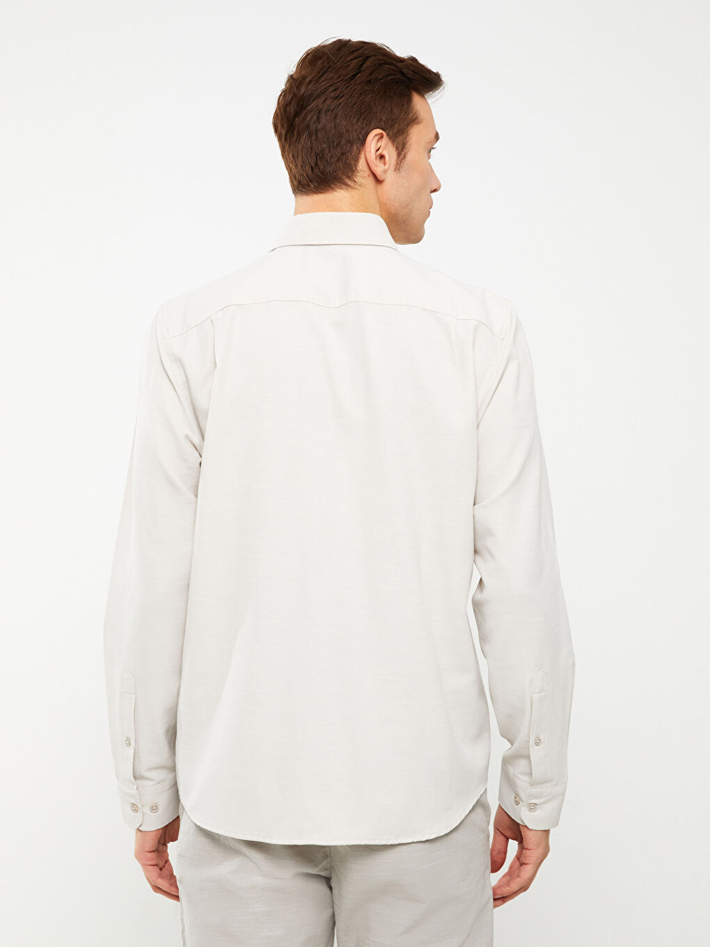 Cămașă pentru Bărbați cu Mânecă Lungă Regular Fit din Poplin-4