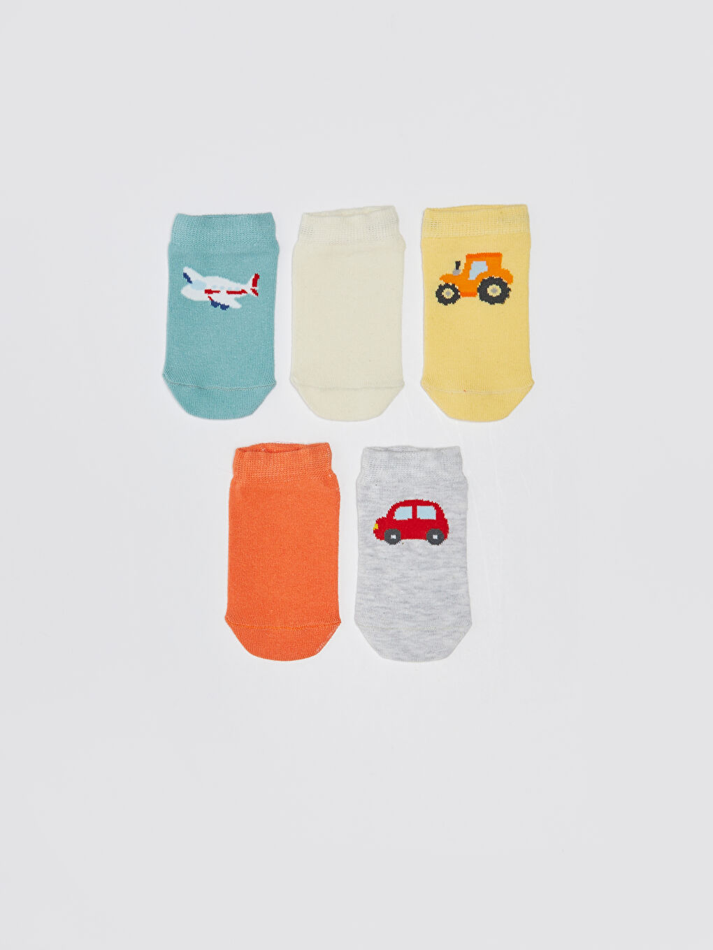 LCW baby Отпечатани къси чорапи за бебета момчета - 5 броя в опаковка -S33972Z1-CU3