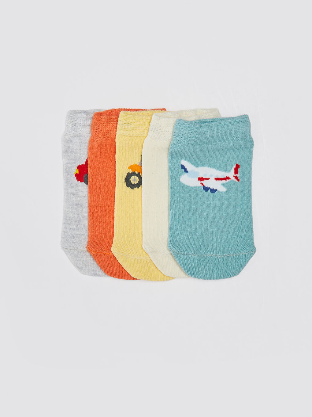 LCW baby Отпечатани къси чорапи за бебета момчета - 5 броя в опаковка -S33972Z1-CU3