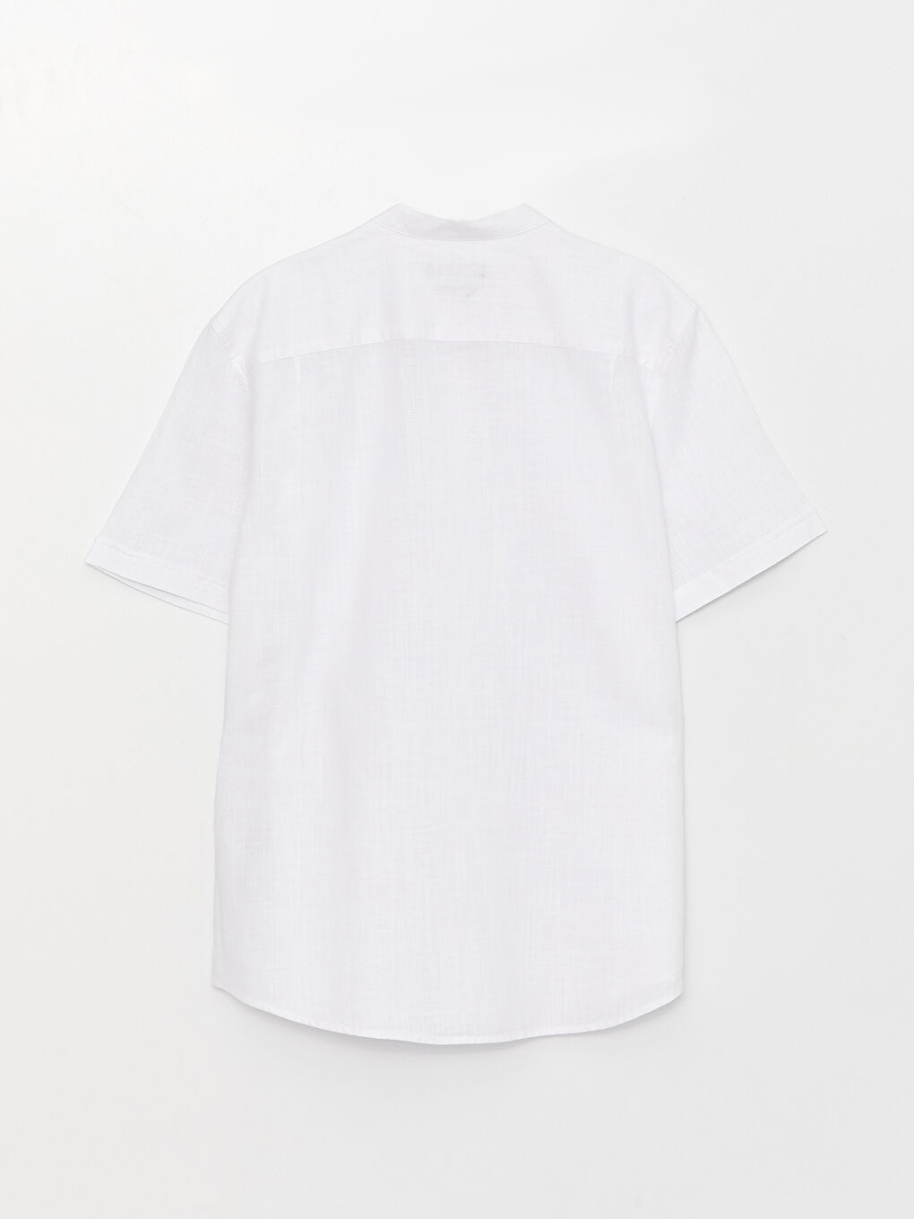LC Waikiki Regular Fit Mandarin Collar Short Sleeve Linen Blend Men's Shirt -S33976Z8-Q6K