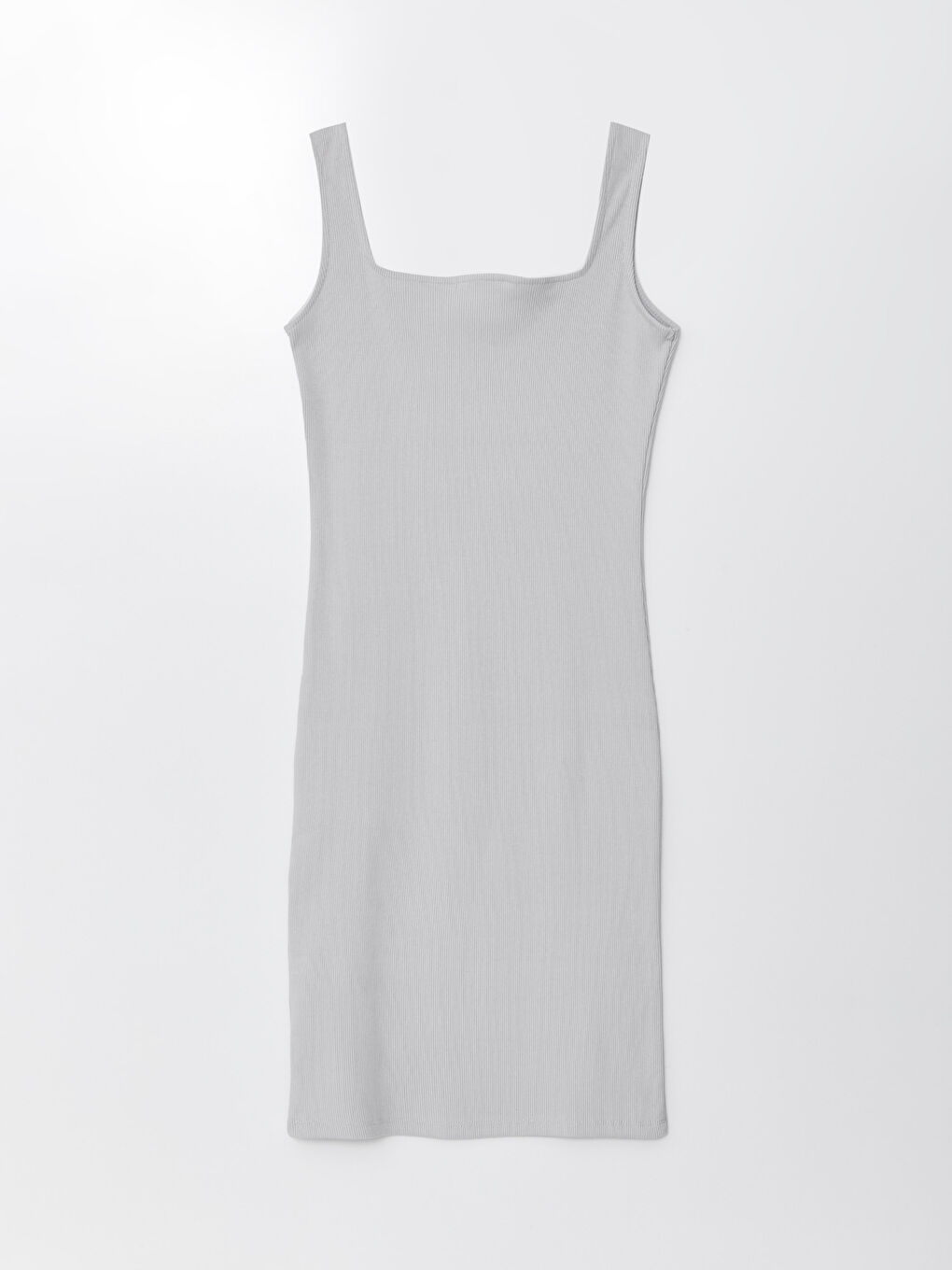 Square Collar Plain Strappy Women's Dress-6