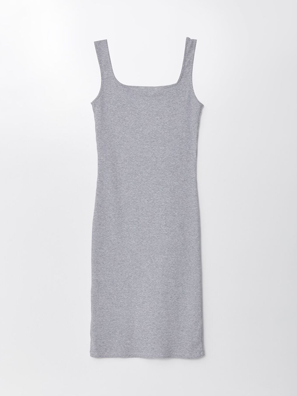 فستان سادة بياقة مربعة بحمّالات للسيدات-6