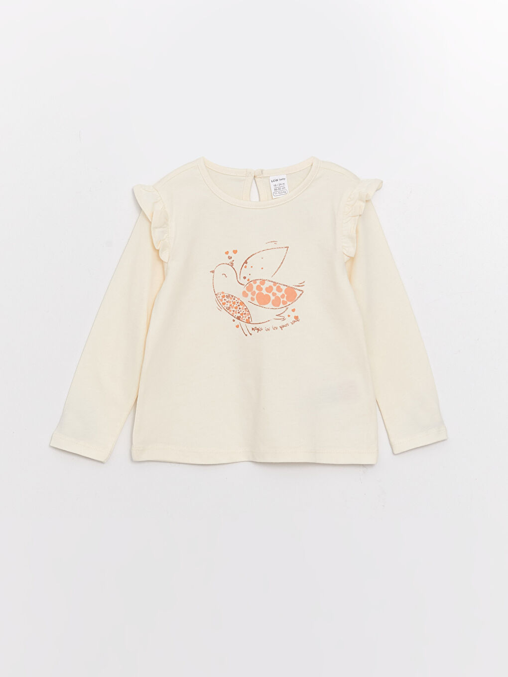 Crew Neck Long Sleeve Printed Baby Girls' T-Shirt and Tights 2 Pack Set-1