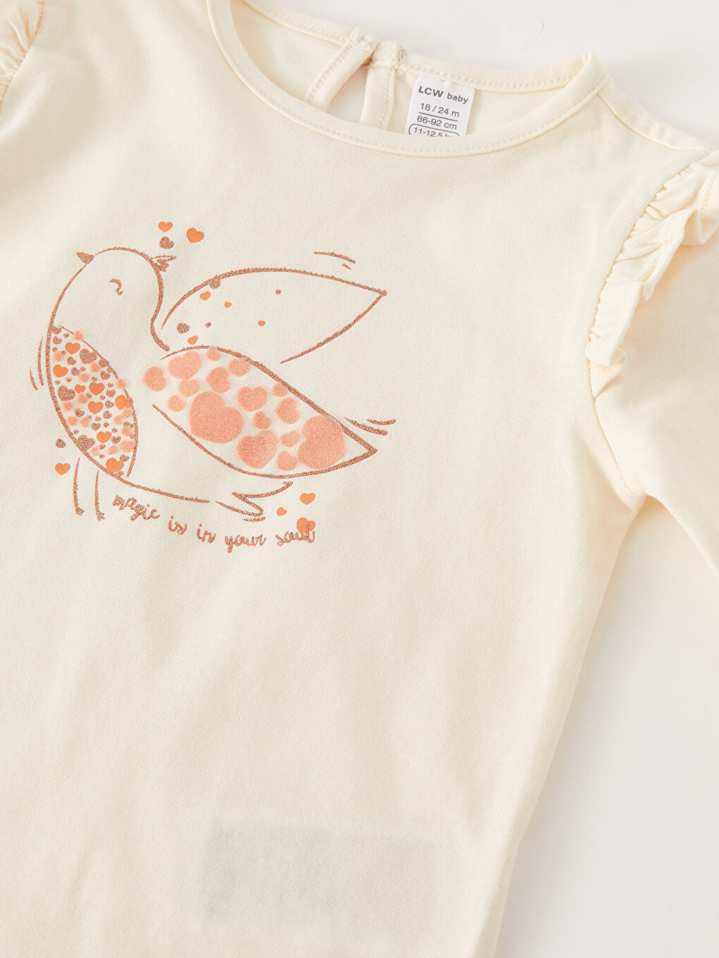 Crew Neck Long Sleeve Printed Baby Girls' T-Shirt and Tights 2 Pack Set-3