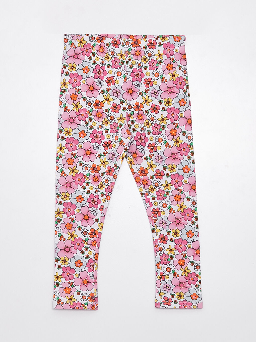 Pembe Bisiklet Yaka Kısa Kollu Baskılı Kız Bebek Tişört ve Tayt 2'li Takım-2