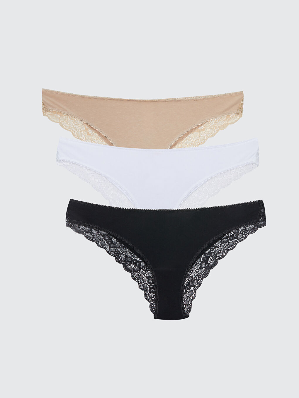 Lace Brazilian Panties 3 Packs -S34066Z8-CVL