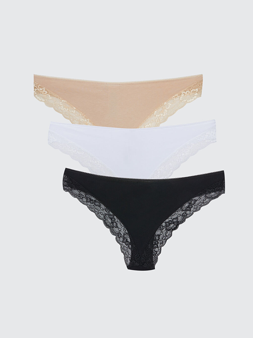 Lace Brazilian Panties 3 Packs -S34066Z8-CVL
