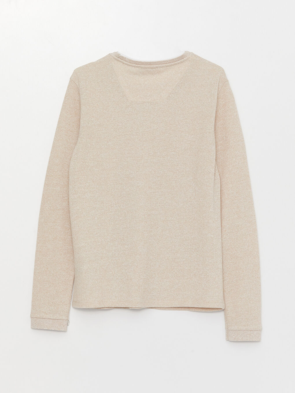 Мужская футболка с длинным рукавом и круглым вырезом-6