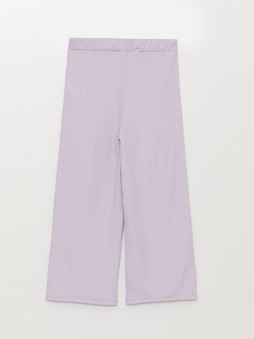 بنطلون بنات بخصر مطاطي واسع من الأسفل سادة-5