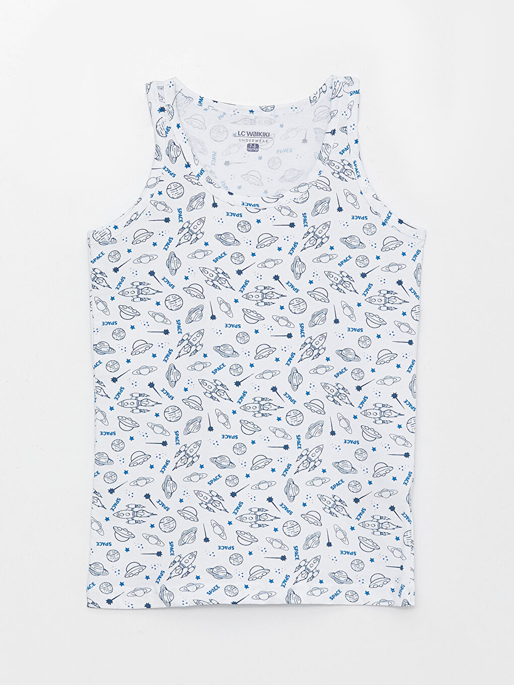 فيست ولادي قطن مطبوع بياقة دائرية عبوة من قطعتين-1