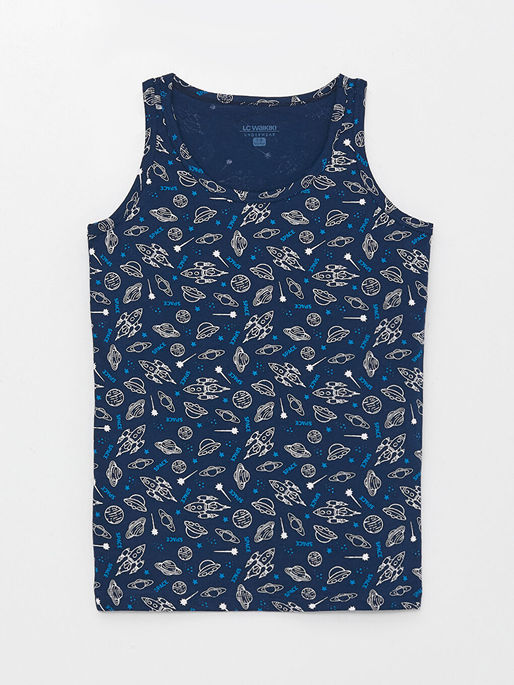 فيست ولادي قطن مطبوع بياقة دائرية عبوة من قطعتين-2