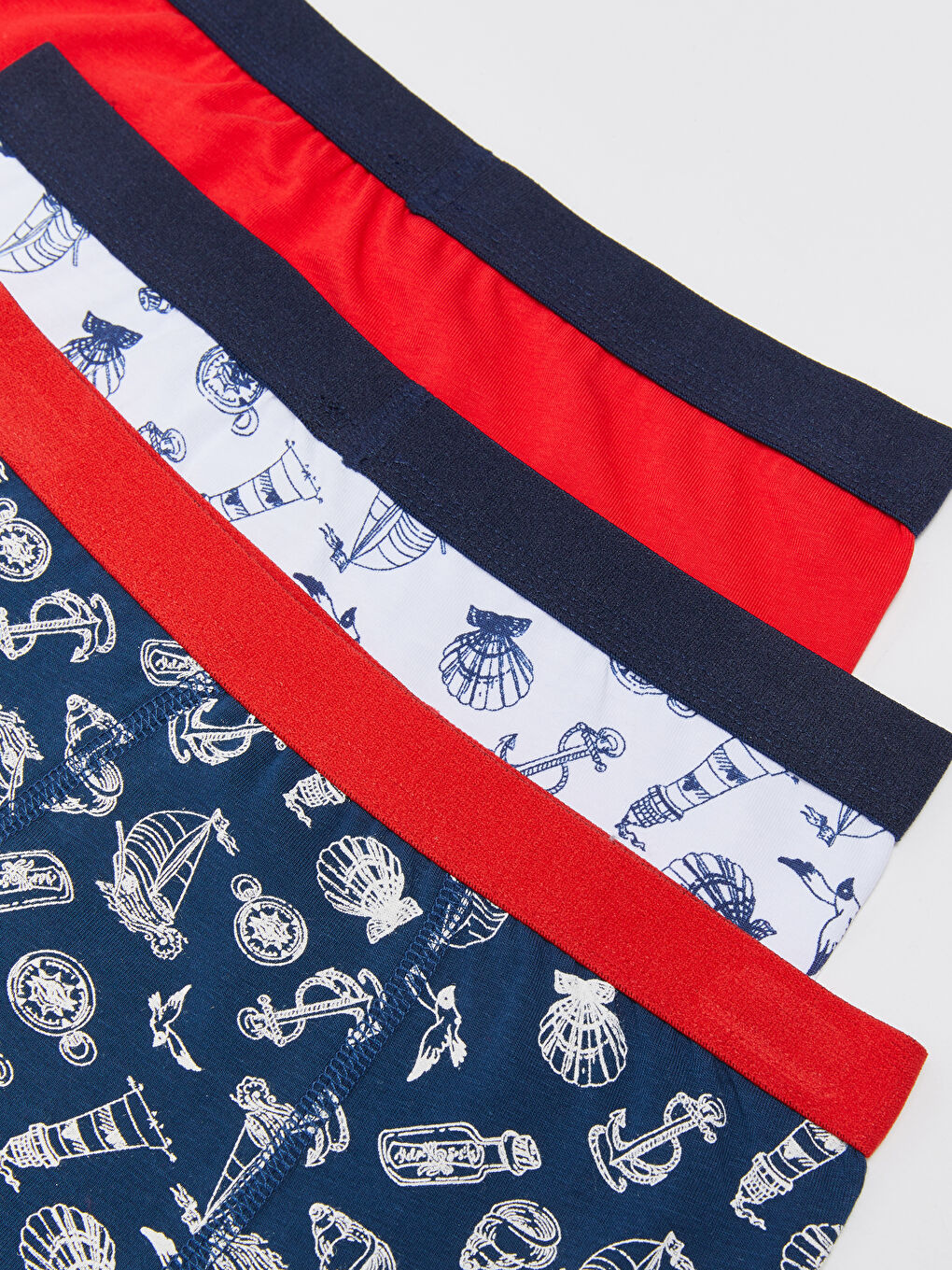 Lacivert Baskılı Pamuklu Erkek Çocuk Boxer 3'lü-2