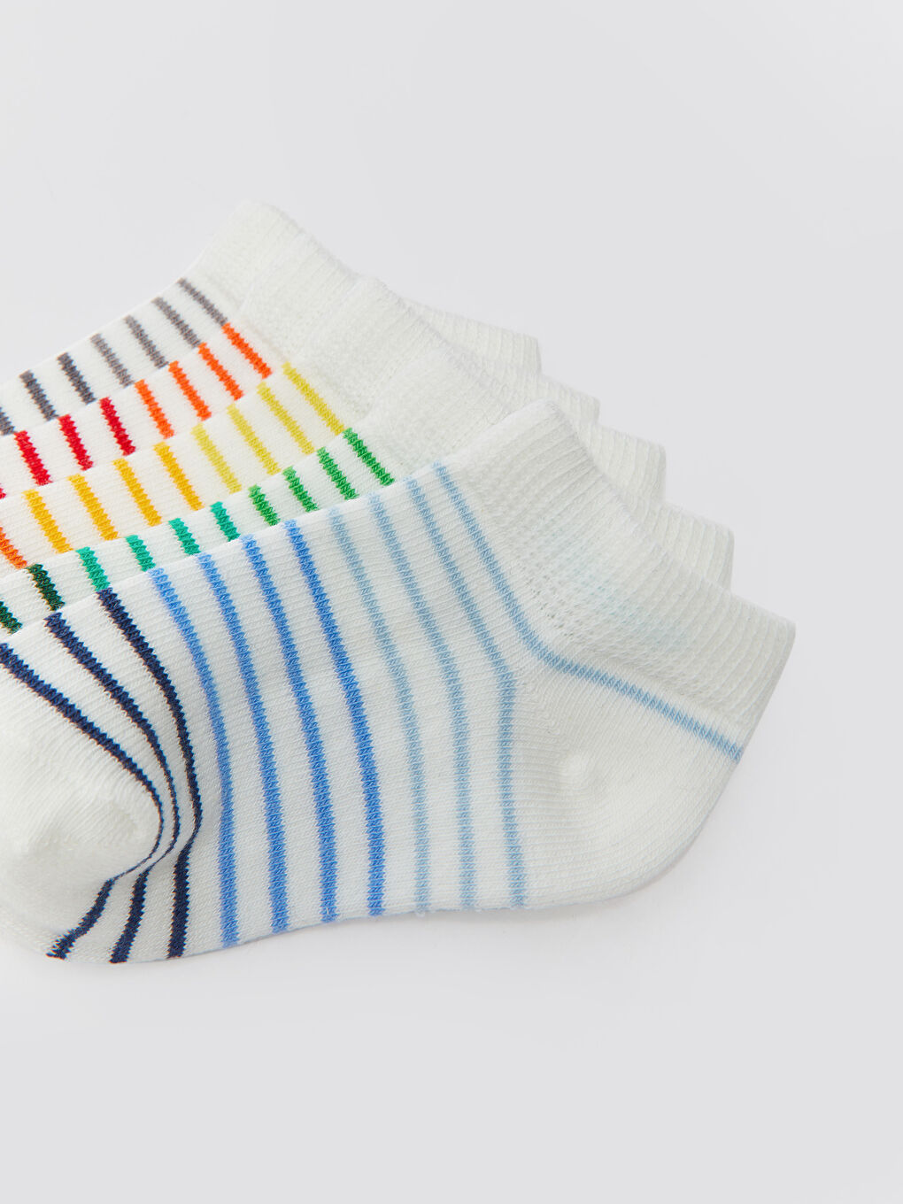 Striped Baby Boys Trainer Socks 5 Pack-2