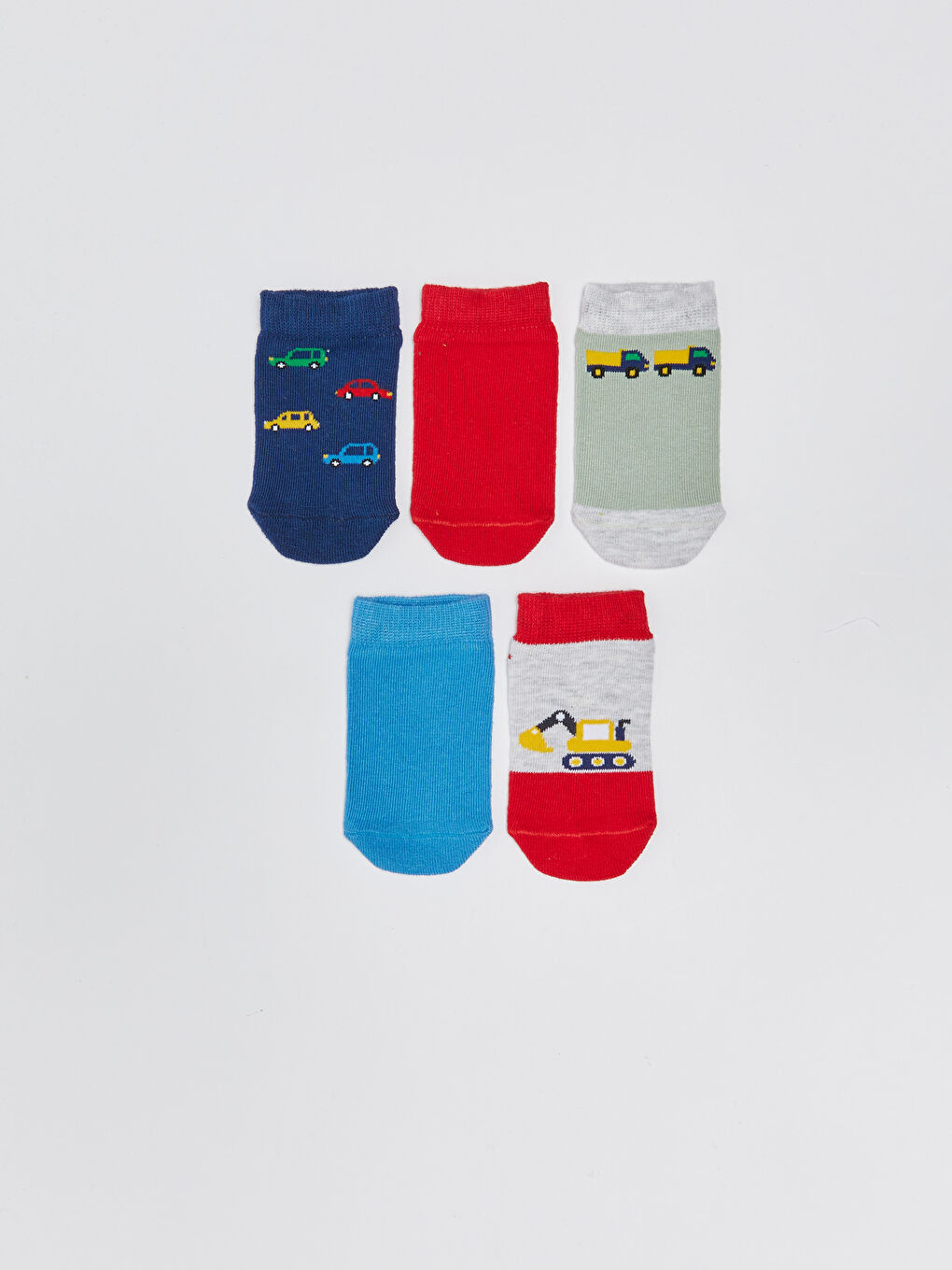 LC Waikiki Printed Baby Boys Trainer Socks 5 Pack -S34175Z1-CRP