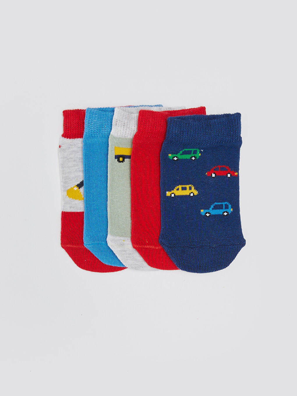 LC Waikiki Printed Baby Boys Trainer Socks 5 Pack -S34175Z1-CRP