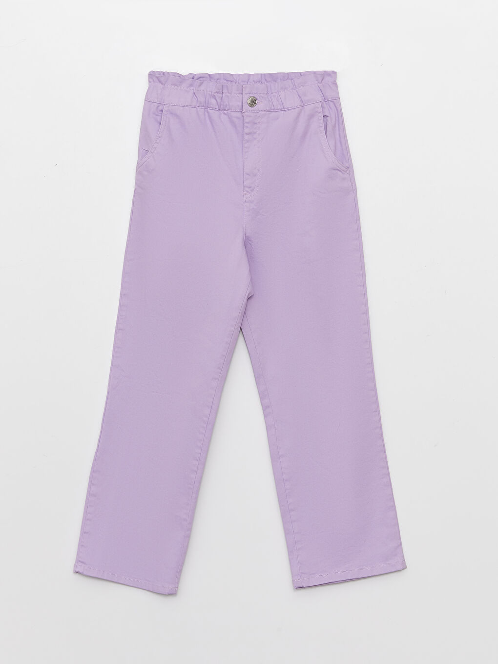 LCW Kids Elastic Waist Basic Bell-Bottoms Girl Trousers -S34182Z4-FMN