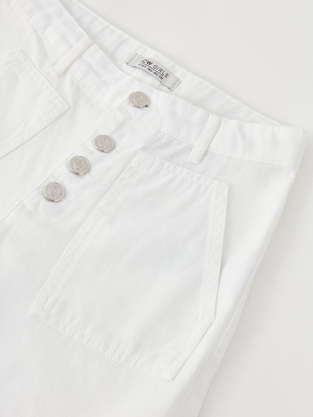 Basic Wide Leg Girls' Trousers-3