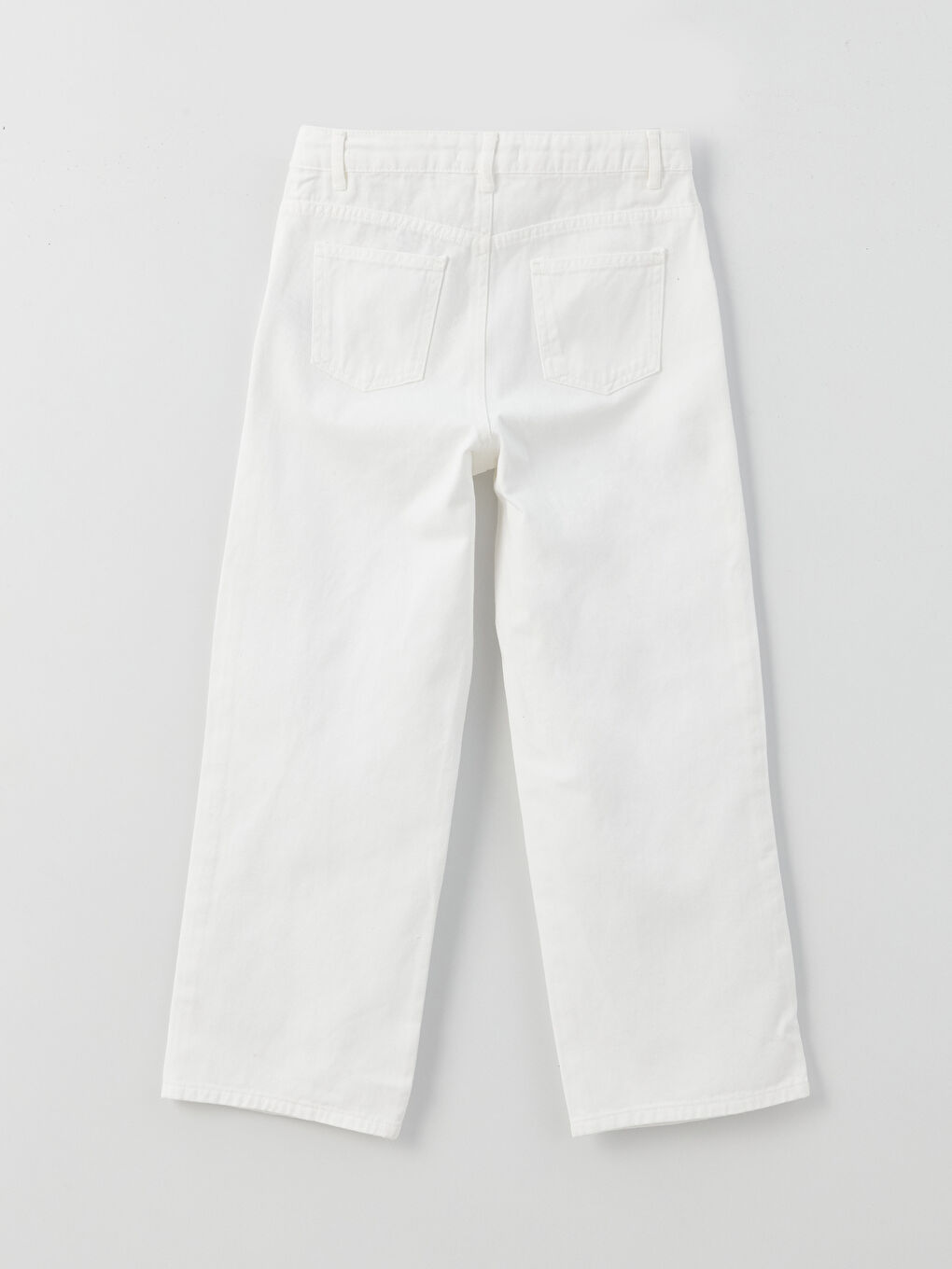 Basic Wide Leg Girls' Trousers-4