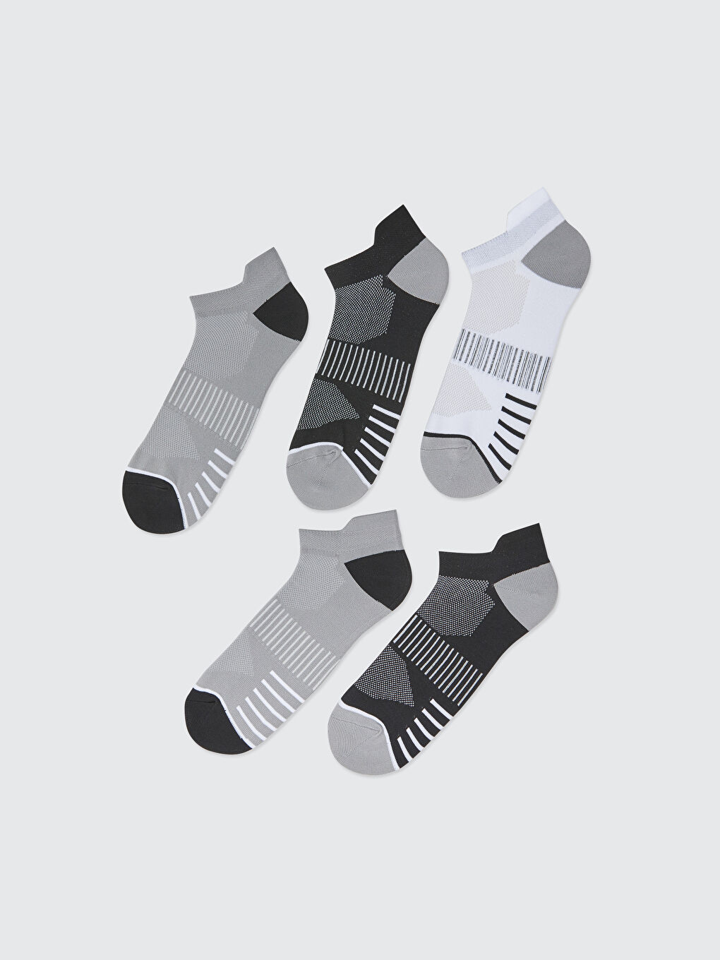 Patterned Men's Trainer Socks 5 Pack