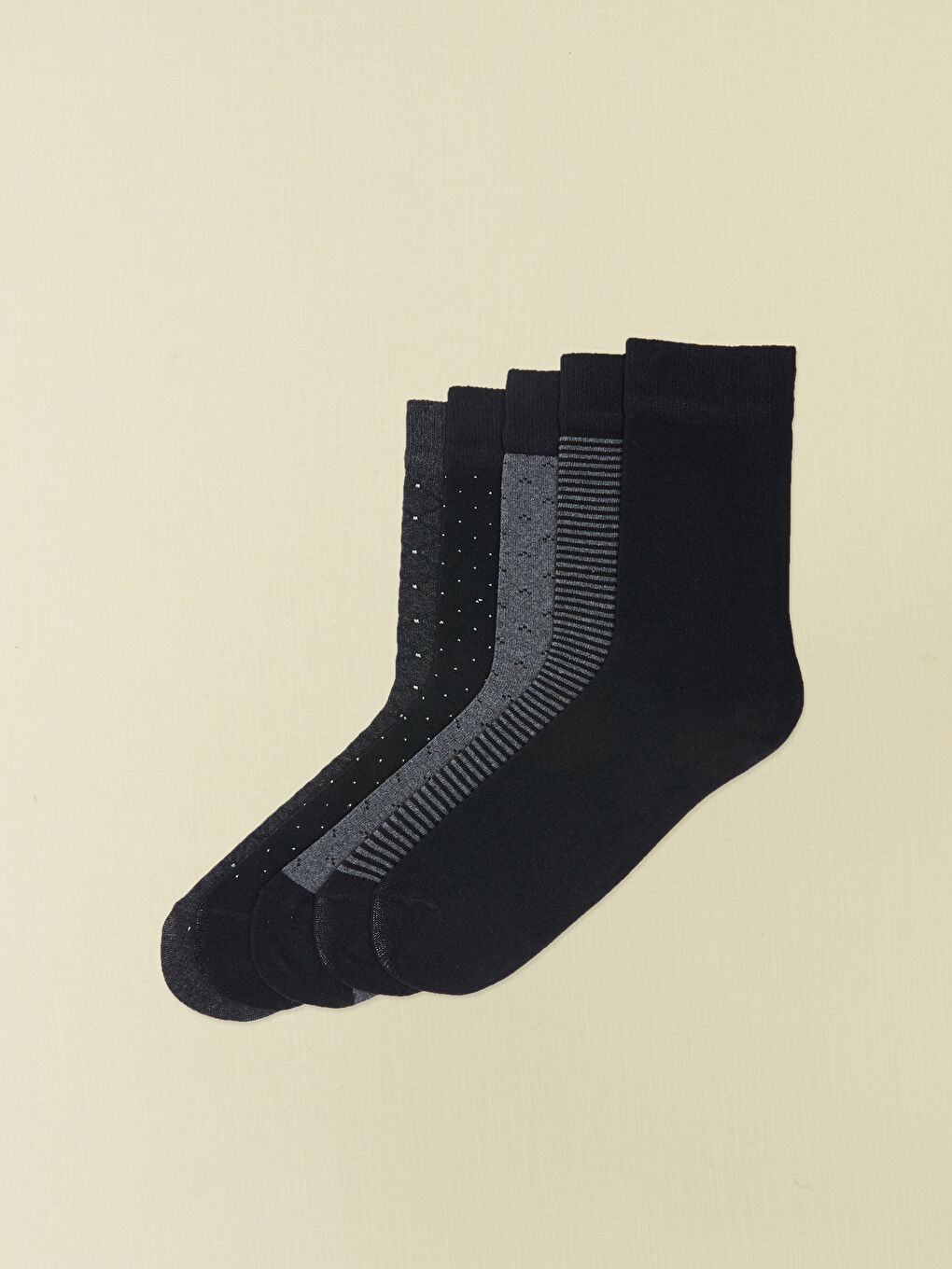 Patterned Men's Ankle Socks 5 Pack-1